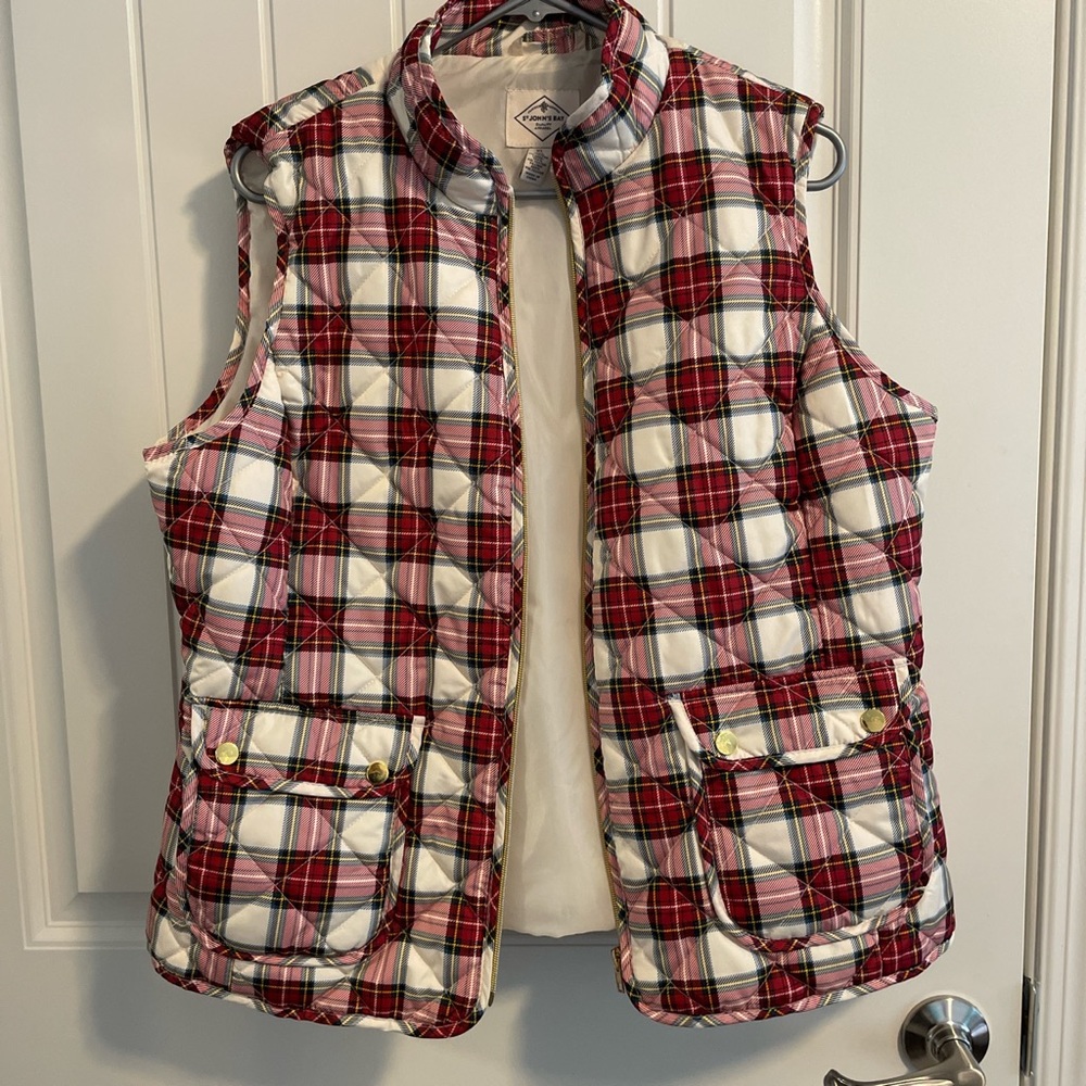 St. John’s Bay Plaid Vest - Picture 5 of 6